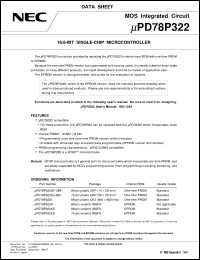 UPD78P322GF-3B9 Datasheet