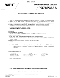 UPD78P368AGF-3B9 Datasheet
