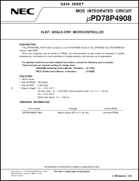 UPD78P4908GF-3BA Datasheet