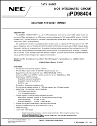 UPD98404GJ-KEU Datasheet