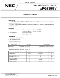 UPG138GV-E1 Datasheet