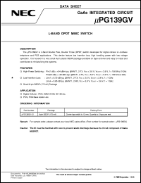UPG139GV-E1 Datasheet
