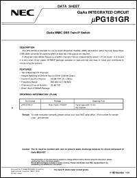 UPG181GR-E1 Datasheet