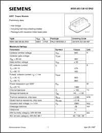 BSM400GB60DN2 Datasheet