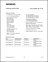 HYB514800BJ-70 Datasheet