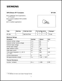 BF959 Datasheet