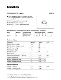 BFQ71 Datasheet