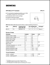 BFQ72 Datasheet