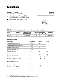 BFQ75 Datasheet
