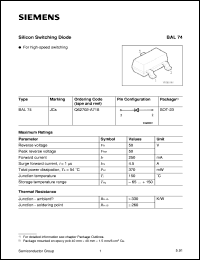 BAL74 Datasheet