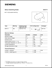BAR74 Datasheet