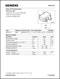 BAR81W Datasheet