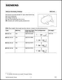 BAS40LT1 Datasheet