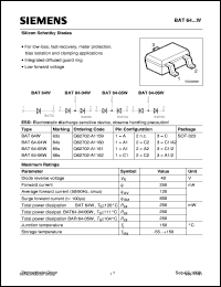 BAT64W Datasheet