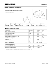 BAV70W Datasheet