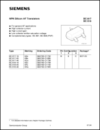 BC818-16W Datasheet