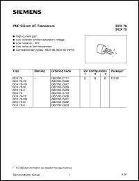 BCX78 Datasheet