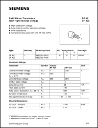 BF421 Datasheet