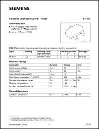 BF543 Datasheet