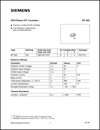 BF599 Datasheet
