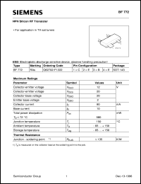 BF772 Datasheet