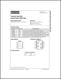 74AC02MTCX Datasheet