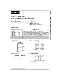 74AC125MTCX Datasheet