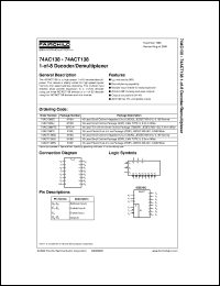 74ACT139MTC Datasheet