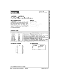 74ACT139MTCX Datasheet