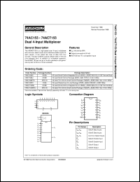 74ACT153MTCX Datasheet
