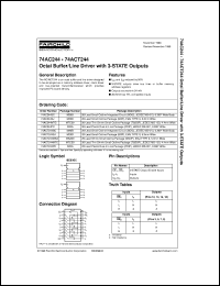 74ACT244MSAX Datasheet