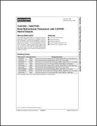 74ACT245MTCX Datasheet