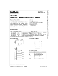 74ACT258MTCX Datasheet