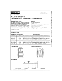 74ACT541MTCX Datasheet