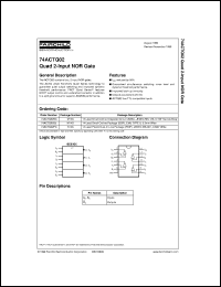 74ACTQ02MTCX Datasheet