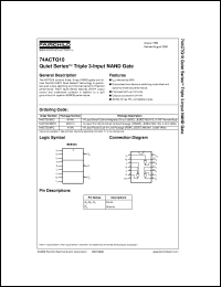 74ACTQ10SCX Datasheet