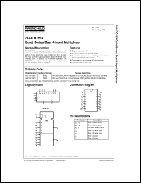 74ACTQ153SCX Datasheet