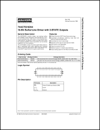 74ACTQ16245CW Datasheet