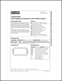 74ACTQ16543SSCX Datasheet