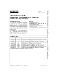 74ACTQ245MTCX Datasheet