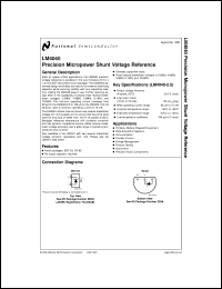 LM4040DIM3X-6.0 Datasheet
