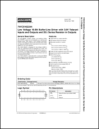 74VCX162244MTD Datasheet