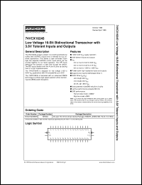 74ALVC16245MTDX Datasheet