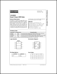 74VHC02MTCX Datasheet