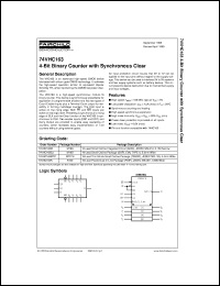 74VHC163MTCX Datasheet