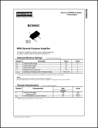 BCW65C Datasheet