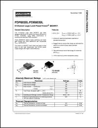 FDP8030L Datasheet