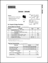 GBU6A Datasheet