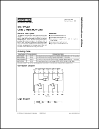MM74HC02MTCX Datasheet