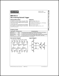 MM74HC14MTCX Datasheet